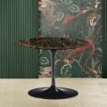 Eero Saarinen H 41 Coffee Table with Emperador Dark Marble Top Made in Italy - Scarlet