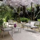 Stackable Garden Coffee Table in Galvanized Steel Made in Italy - Aberdeen Viadurini