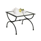 Coffee table in Graphite Black Tubular Iron Made in Italy - Riga Viadurini