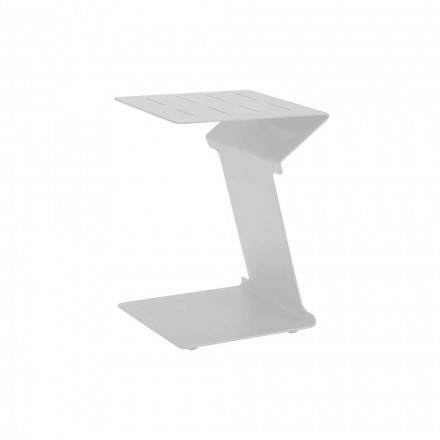 Side Table for Sofa for Outdoor in White or Black Aluminium - Denix Viadurini