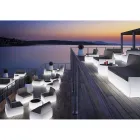 Outdoor Luminous Coffee Table with LED Light and Hpl Top Made in Italy - Belida Viadurini