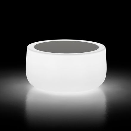 Outdoor Luminous Coffee Table with LED Light and Hpl Top Made in Italy - Belida Viadurini