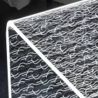 Transparent Acrylic Led Luminous Coffee Table Laser Engraved Decor - Robiola Viadurini