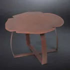 contemporary metal coffee table laser cut flower shape Andy Viadurini