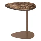 Coffee Table for Lounge in Metal and Marquinia Marble, Luxury Design - Yassine Viadurini