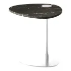 Coffee Table for Lounge in Metal and Marquinia Marble, Luxury Design - Yassine Viadurini