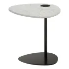 Coffee Table for Lounge in Metal and Marquinia Marble, Luxury Design - Yassine Viadurini