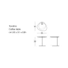 Coffee Table for Lounge in Metal and Marquinia Marble, Luxury Design - Yassine Viadurini