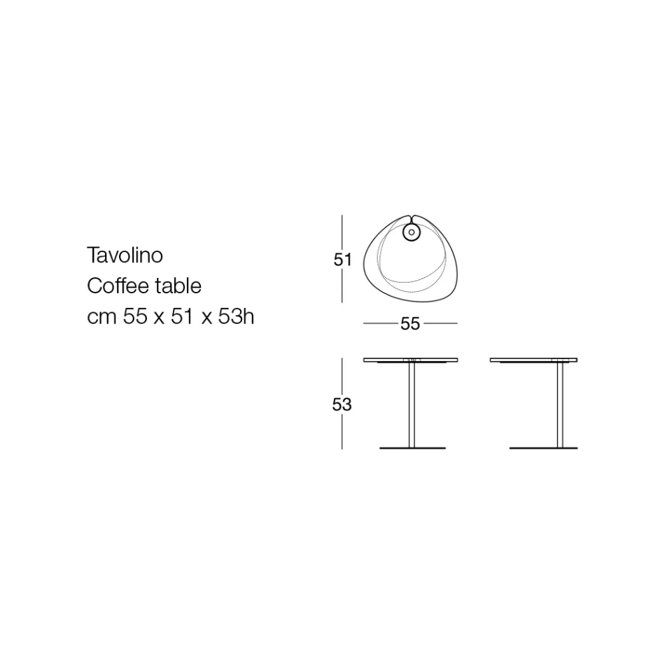 Coffee Table for Lounge in Metal and Marquinia Marble, Luxury Design - Yassine Viadurini