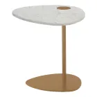 Coffee Table for Lounge in Metal and Marquinia Marble, Luxury Design - Yassine Viadurini