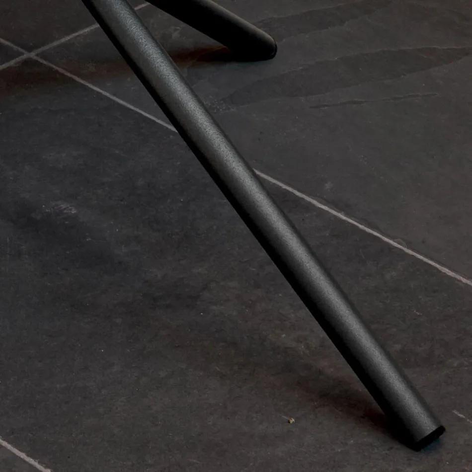 Round Coffee Table for Lounge Metal and Ceramic Base Oapca - Shanghai Viadurini