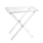 Folding Table with Transparent Plexiglass Tray 2 Sizes - Robbie Viadurini