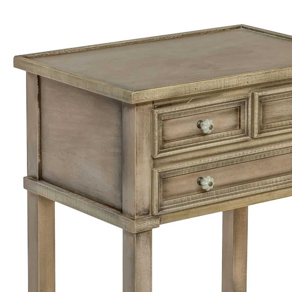 Telephone table with 3 drawers and shelf Made in Italy - Culsu Viadurini