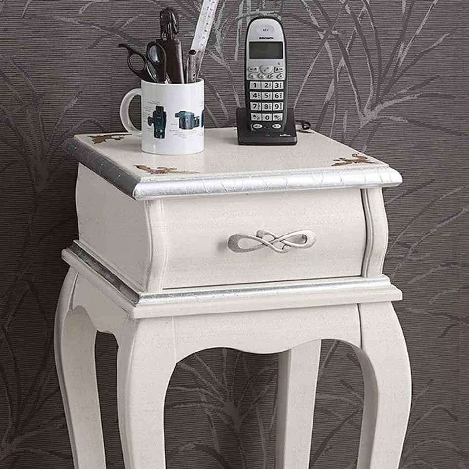 Classic Style Telephone Stand in Wood Made in Italy - Hastings Viadurini