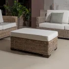 Garden Coffee Table-Pouf in Grey Kubù with Cushion - Cerys Viadurini