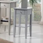 Square Coffee Table with Square Shelf in Different Heights Made in Italy - Apus Viadurini