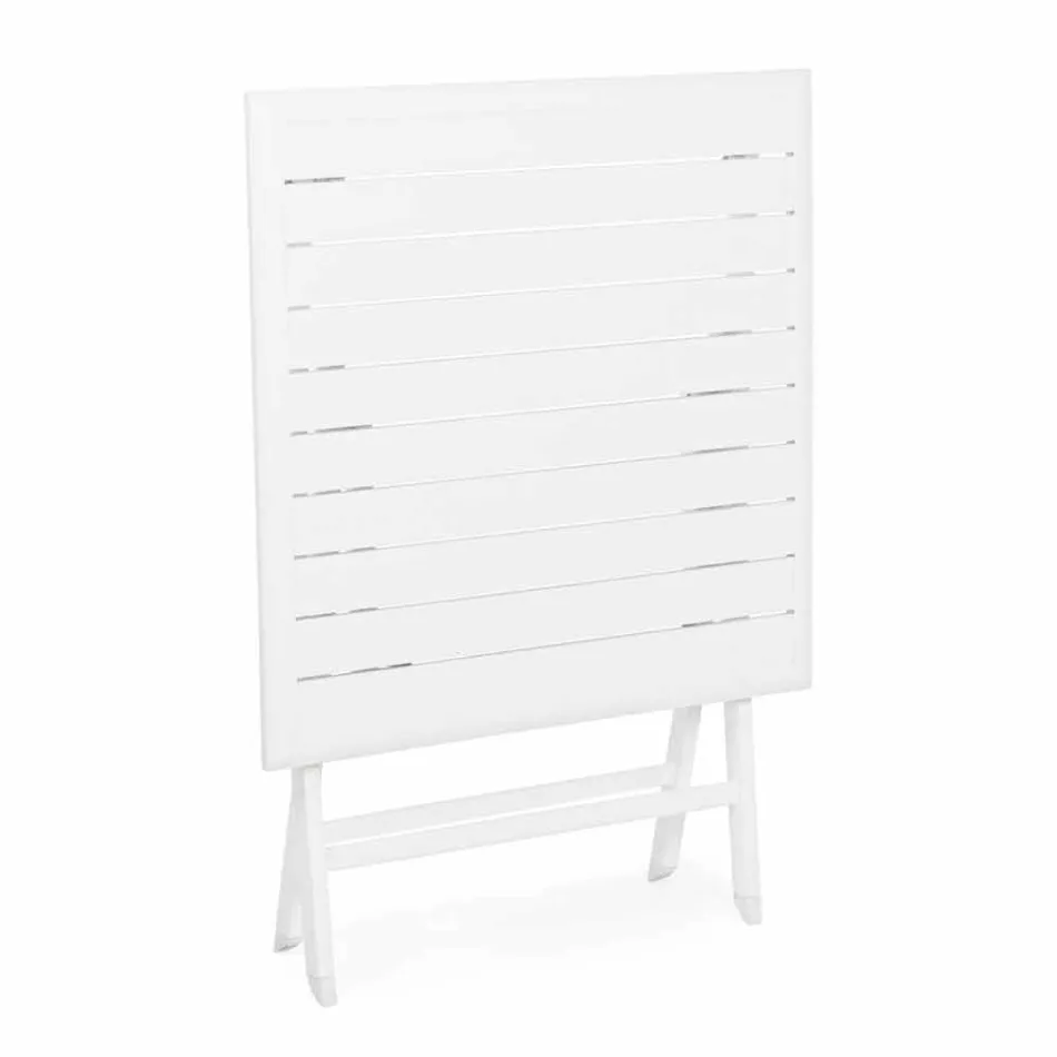 Square Folding Outdoor Coffee Table in Painted Aluminium - Hunt Viadurini