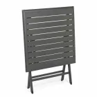 Square Folding Outdoor Coffee Table in Painted Aluminium - Hunt Viadurini