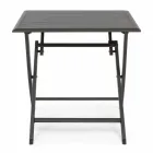 Square Folding Outdoor Coffee Table in Painted Aluminium - Hunt Viadurini