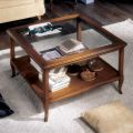 Square Lounge Coffee Table with Glass Top Made in Italy - Tepeyoti