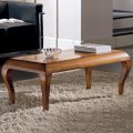 Rectangular Lounge Coffee Table in Patinated Cherry Wood Made in Italy - Ares