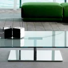Rectangular Coffee Table for the Lounge in Extra-clear or Smoked Glass - Giovannino Viadurini