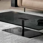 Rectangular Coffee Table for the Lounge in Extra-clear or Smoked Glass - Giovannino Viadurini
