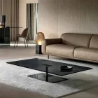 Rectangular Coffee Table for the Lounge in Extra-clear or Smoked Glass - Giovannino Viadurini