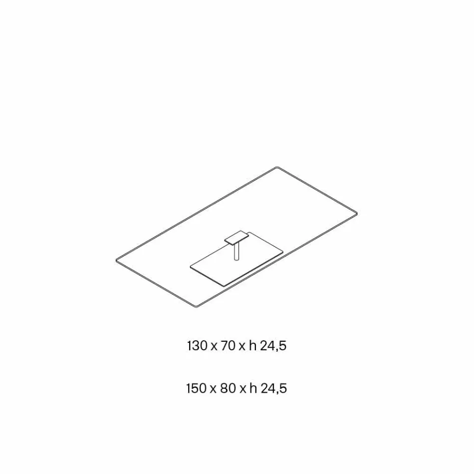 Rectangular Coffee Table for the Lounge in Extra-clear or Smoked Glass - Giovannino Viadurini