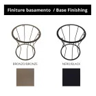 Round Coffee Table with Steel Base and Stoneware Top Made in Italy - Alisea Viadurini