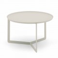 Round Outdoor Coffee Table in Hemp or Mud Metal - Stephane