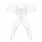 Round design coffee table, in transparent PMMA Laives Viadurini