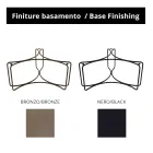 Round Glass Coffee Table with 3 Crescent Base Made in Italy - Arepa Viadurini