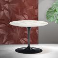 Saarinen Tulip Round Coffee Table H 41 cm in Florim Calacatta Gold Matt Ceramic - Scarlet