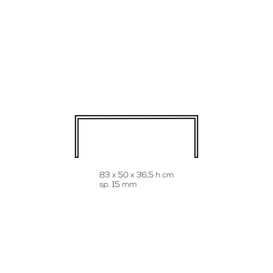 Coffee Table in Transparent Acrylic Crystal Hand Folded - Crosto Viadurini