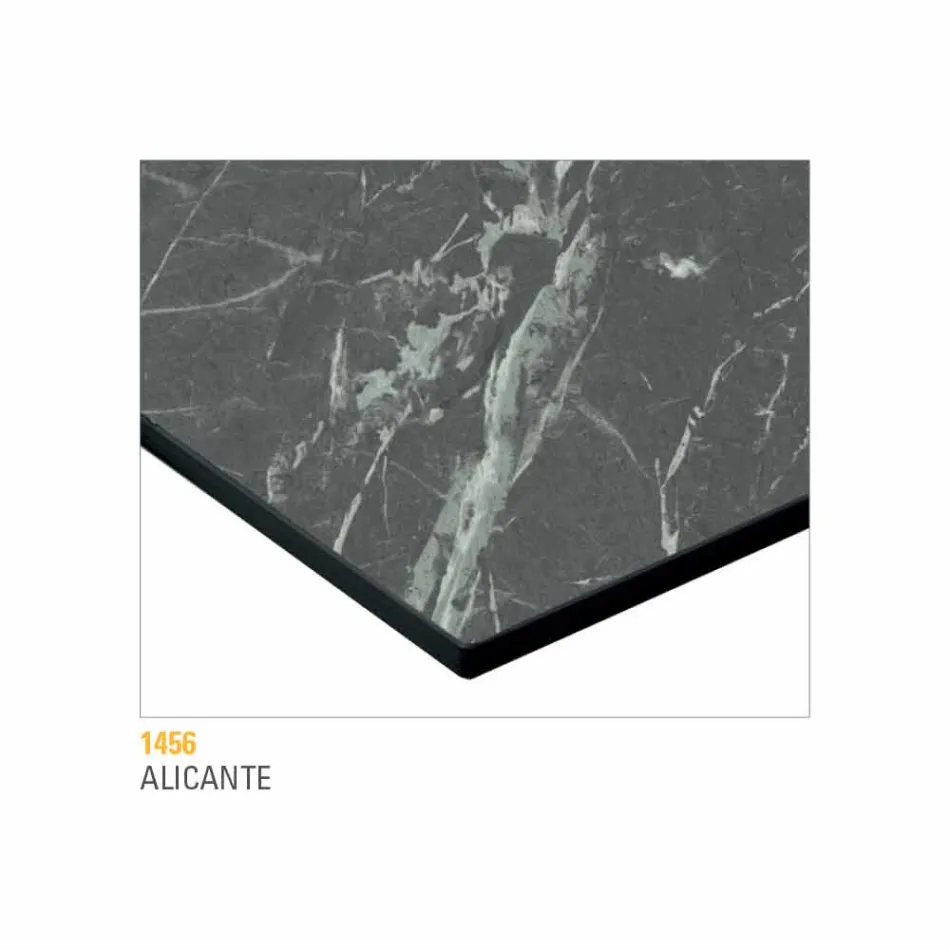 Coffee Table in Painted Metal with Hpl Top Made in Italy - Numbo Viadurini