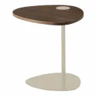 Lounge Coffee Table in Metal and Wooden Top, Luxury Design - Yassine Viadurini