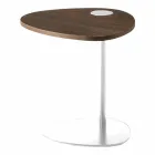 Lounge Coffee Table in Metal and Wooden Top, Luxury Design - Yassine Viadurini