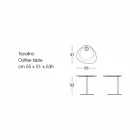 Lounge Coffee Table in Metal and Wooden Top, Luxury Design - Yassine Viadurini