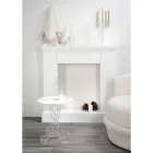White round coffee table, diameter 36cm, modern design Janis, made in Italy Viadurini