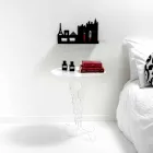 White round coffee table diameter 50cm modern design Janis, made in Italy Viadurini