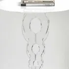 White round coffee table diameter 50cm modern design Janis, made in Italy Viadurini