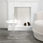 White round coffee table, diameter 50cm, modern design Janis, made in Italy Viadurini