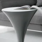 Round Coffee Table Boat Shape in Metal and Etched Glass - Boarding Viadurini