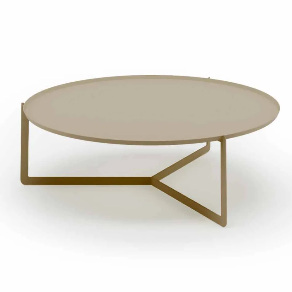 Round Coffee Table for Outdoor Lounge in Metal of Various Colours - Stephane Viadurini