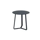 Round Outdoor Coffee Table in Epoxy Powder Coated Aluminium - Mitch Viadurini