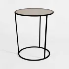 Round Coffee Table for Modern Lounge in Colored Metal Made in Italy - Raphael Viadurini
