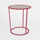 Round Coffee Table for Modern Lounge in Colored Metal Made in Italy - Raphael Viadurini