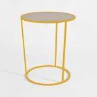 Round Coffee Table for Modern Lounge in Colored Metal Made in Italy - Raphael Viadurini