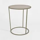 Round Coffee Table for Modern Lounge in Colored Metal Made in Italy - Raphael Viadurini